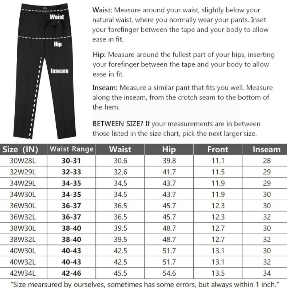 New In Pkg Coofandy Men's Classic Flat Front No Iron Dress Pants 40 - Picture 6 of 6